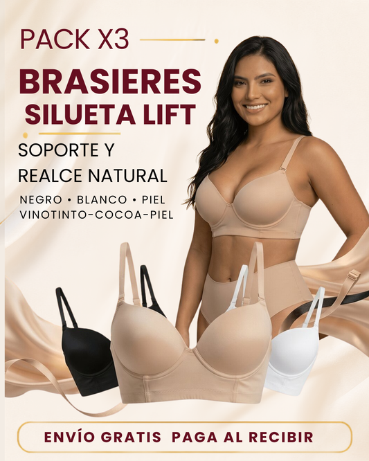 Pack x3 Brasieres Silueta Lift – Soporte y Realce Natural